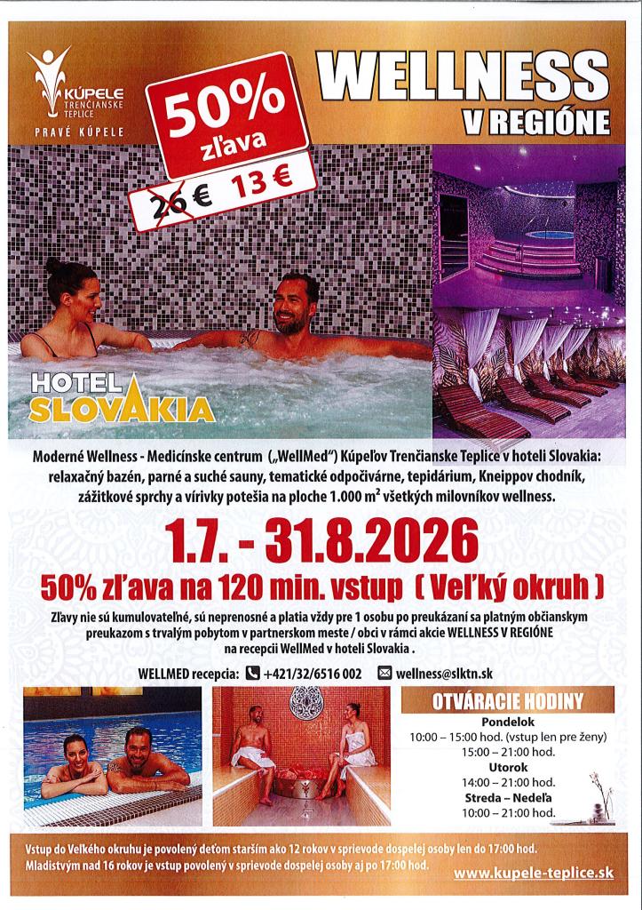 Wellness v&nbsp;regióne