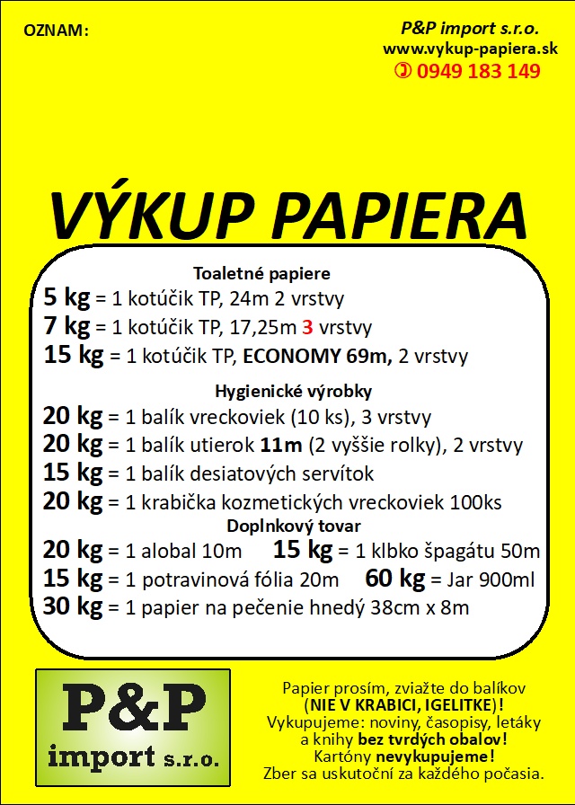výkup papiera